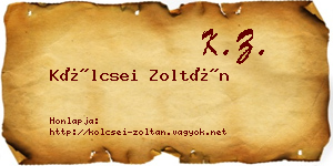 Kölcsei Zoltán névjegykártya
