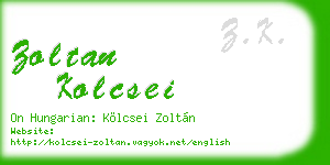 zoltan kolcsei business card